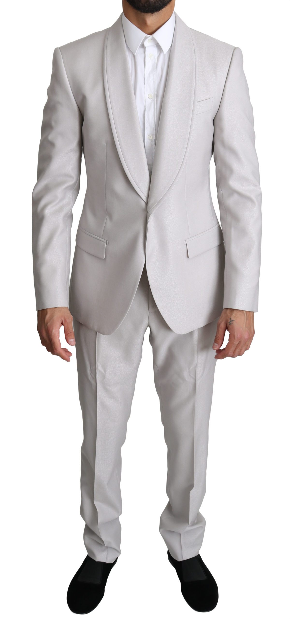 Dolce & Gabbana Men's Single Breasted 2 Piece Suit Gray KOS1549 - IT48 | M
