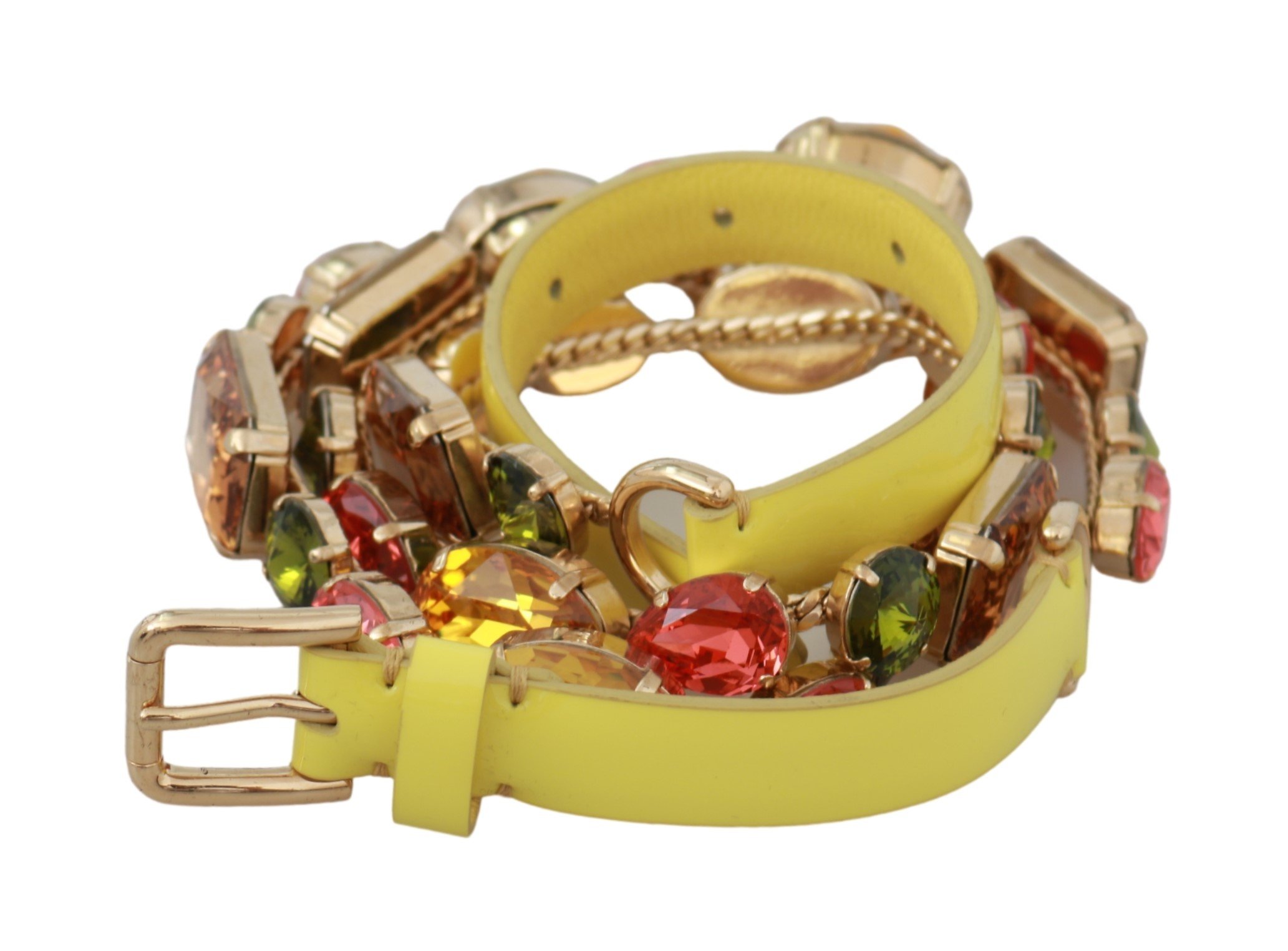 Dolce & Gabbana Women's Crystals Waist Belt Gold BEL60573 - 70 cm / 28 Inches