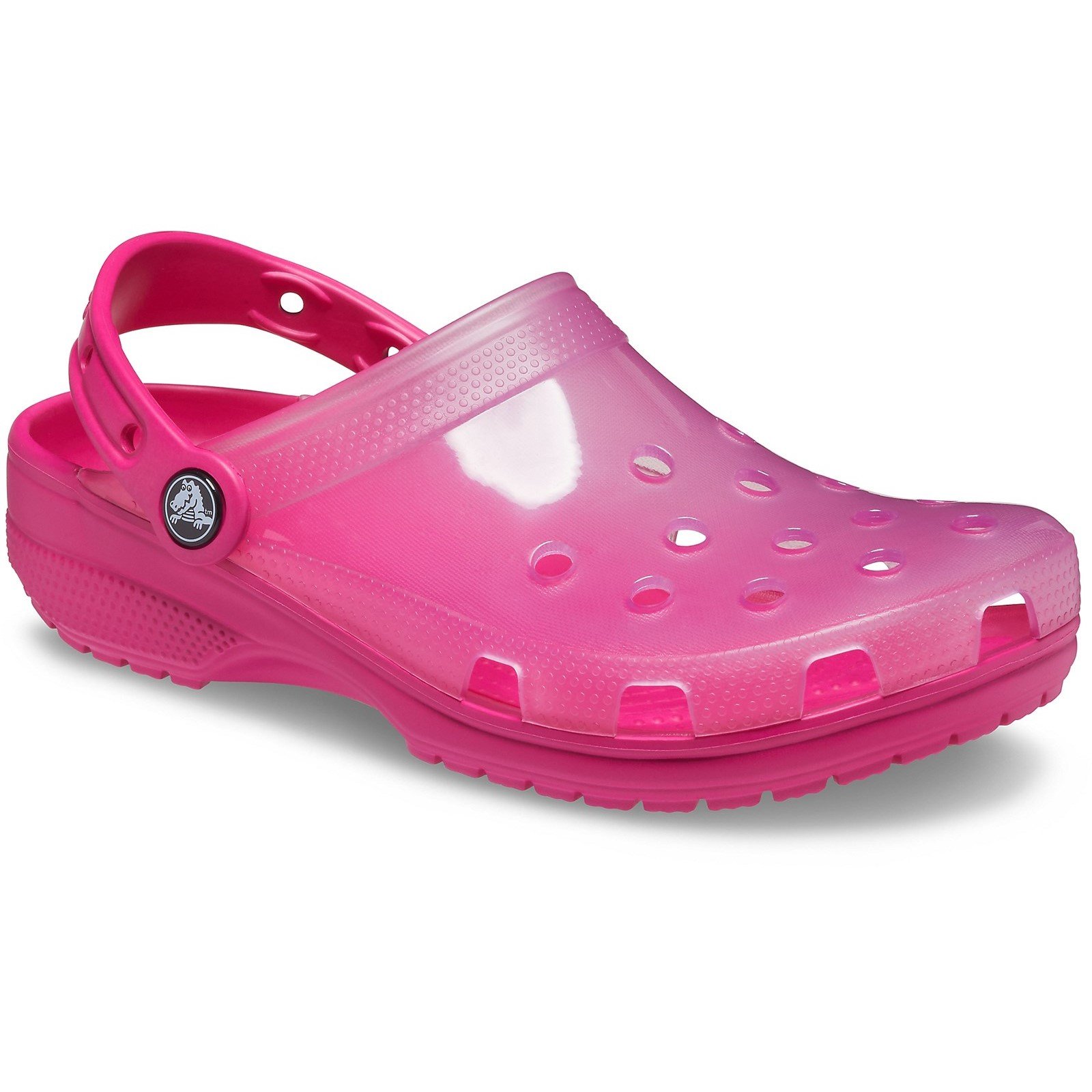 Crocs Women's Translucent Clog Shoe Various Colours 32724-55892 - Candy Pink 3