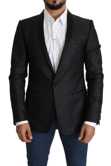 Dolce & Gabbana Men's Jacquard Blazer Black JKT2713-50 - IT50 | L
