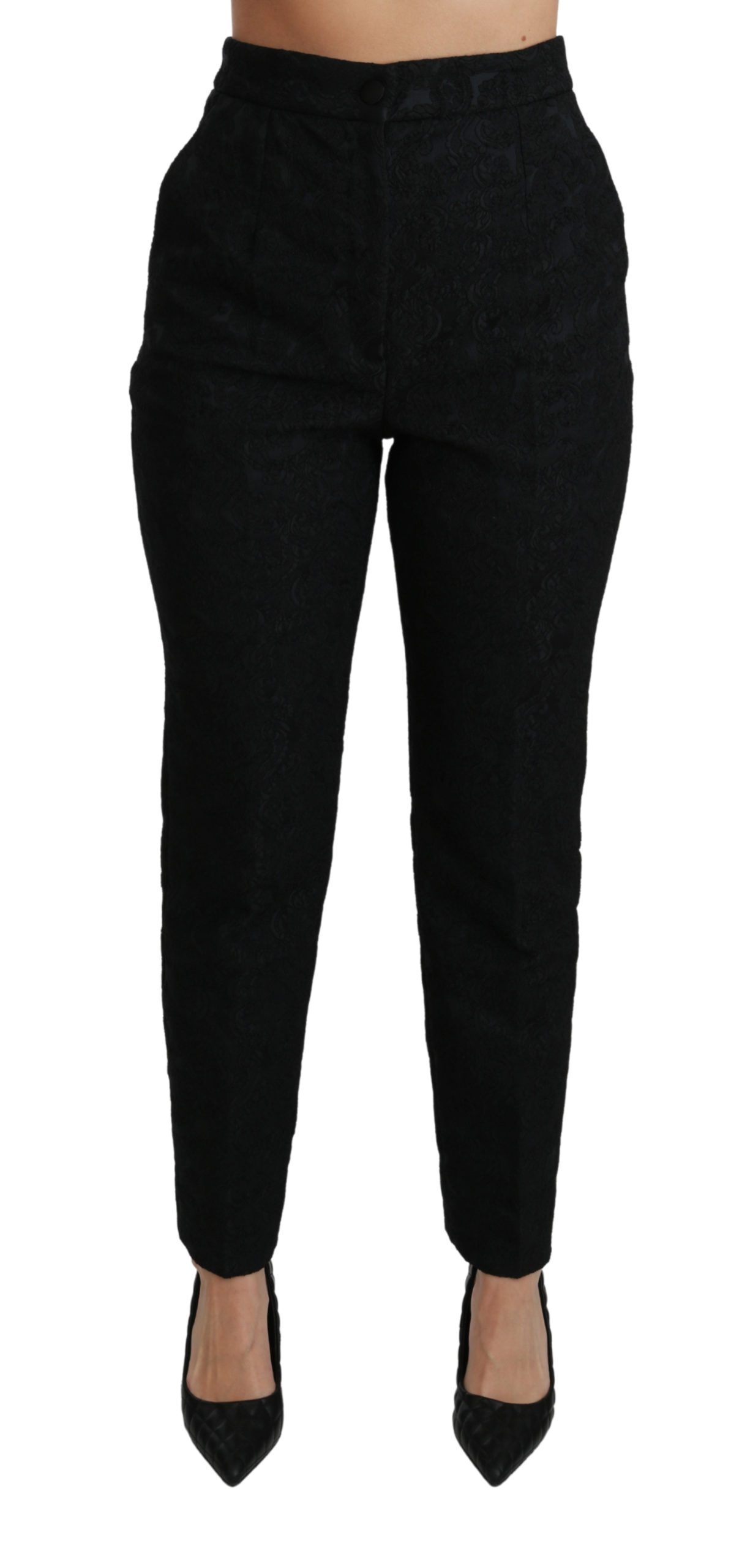 Dolce & Gabbana Women's Tapered High Waist Trouser Black PAN70893 - IT46|XL