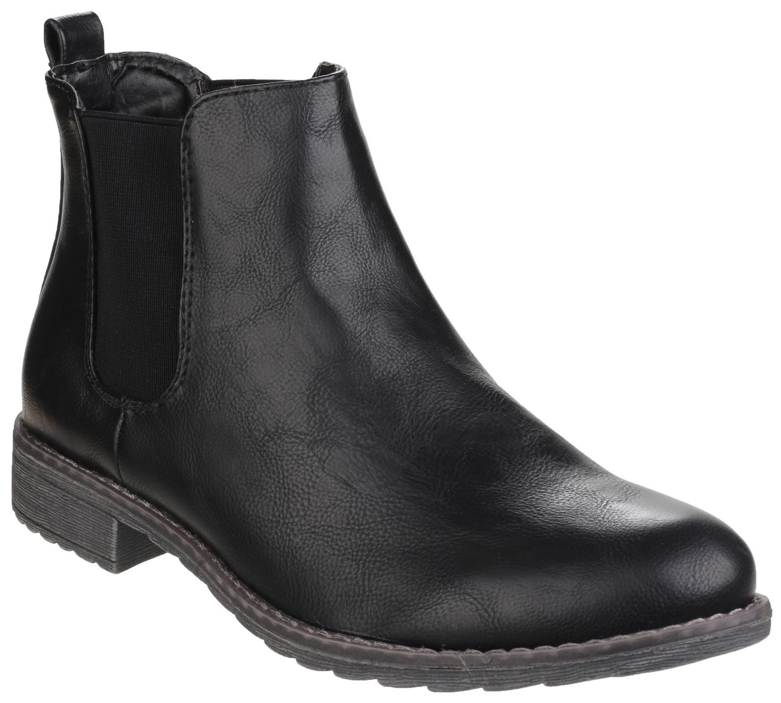 Divaz Women's Kelly Pull on Ankle Boot Black 24272-40022 - Black 3