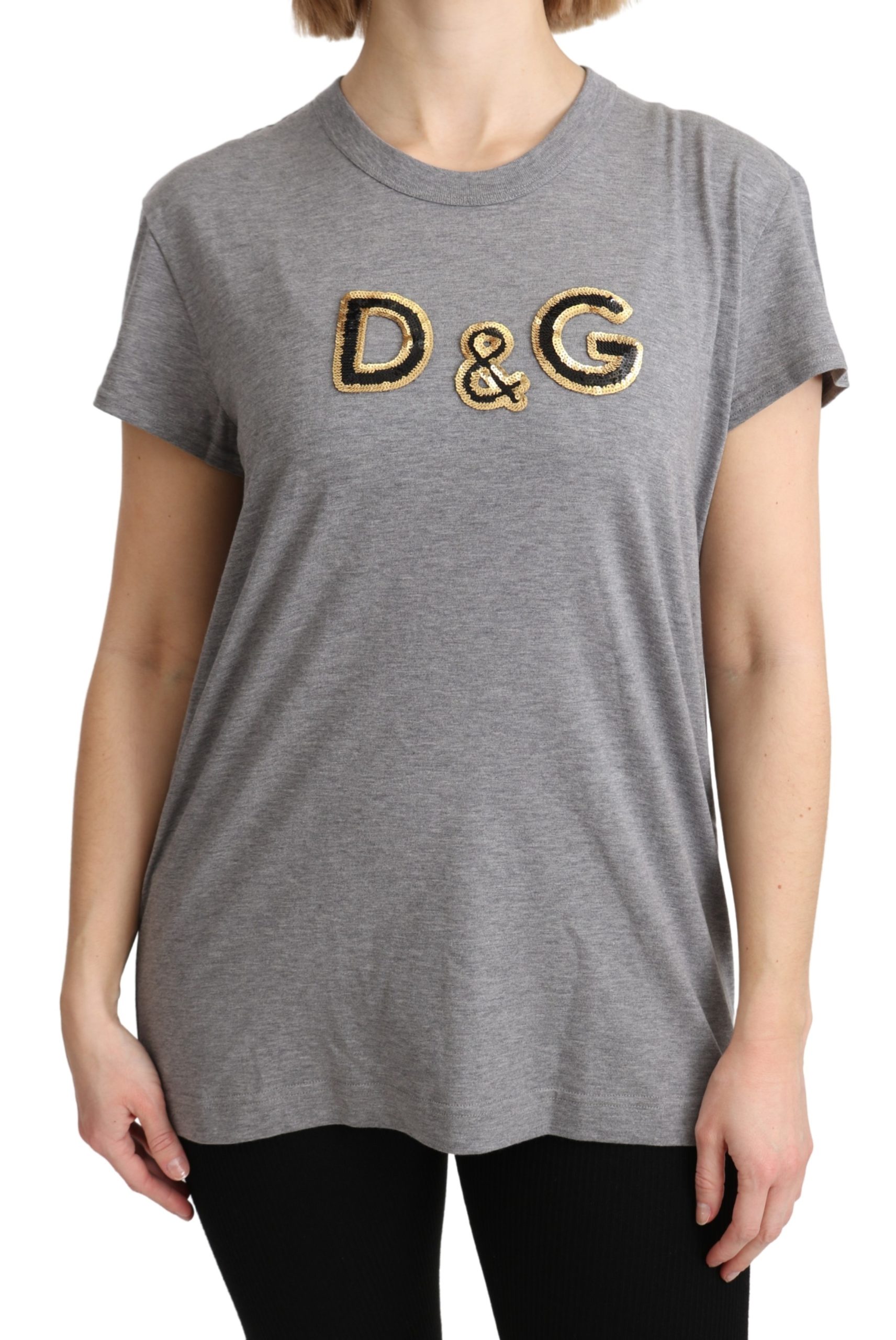 Dolce & Gabbana Women's D&G SS T-Shirt Gray TSH5183 - IT44|L