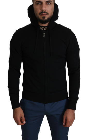 Dolce and Gabbana Men's Hooded Cashmere Sweater Black JKT2745-46 - IT46 | S