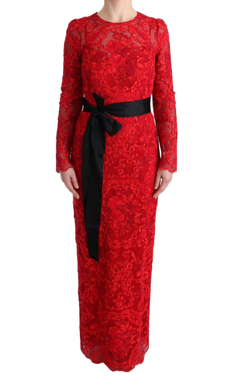 Dolce & Gabbana Women's Floral Ricamo Sheath Dress Red SIG60570 - IT40|S