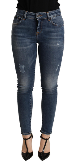 Blue Skinny Denim Cotton Stretch Trouser Jeans - IT36 | XS