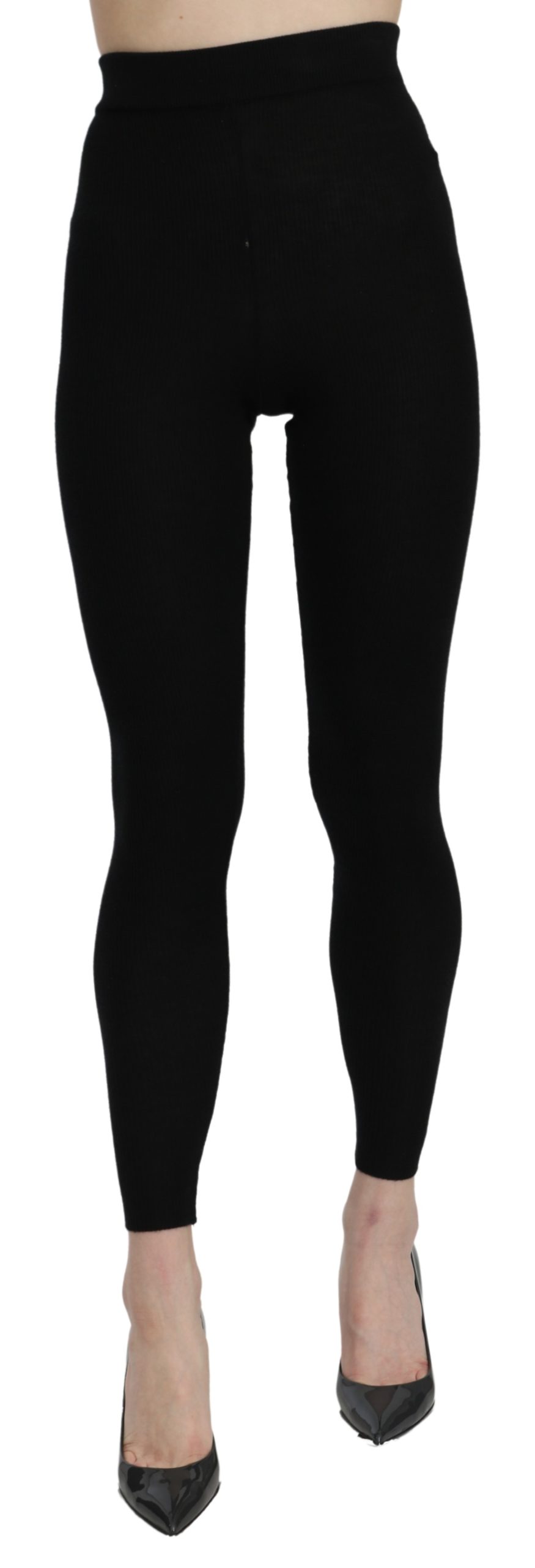 Dolce & Gabbana Women's High Waist Cashmere Leggings Black PAN71080 - IT40|S