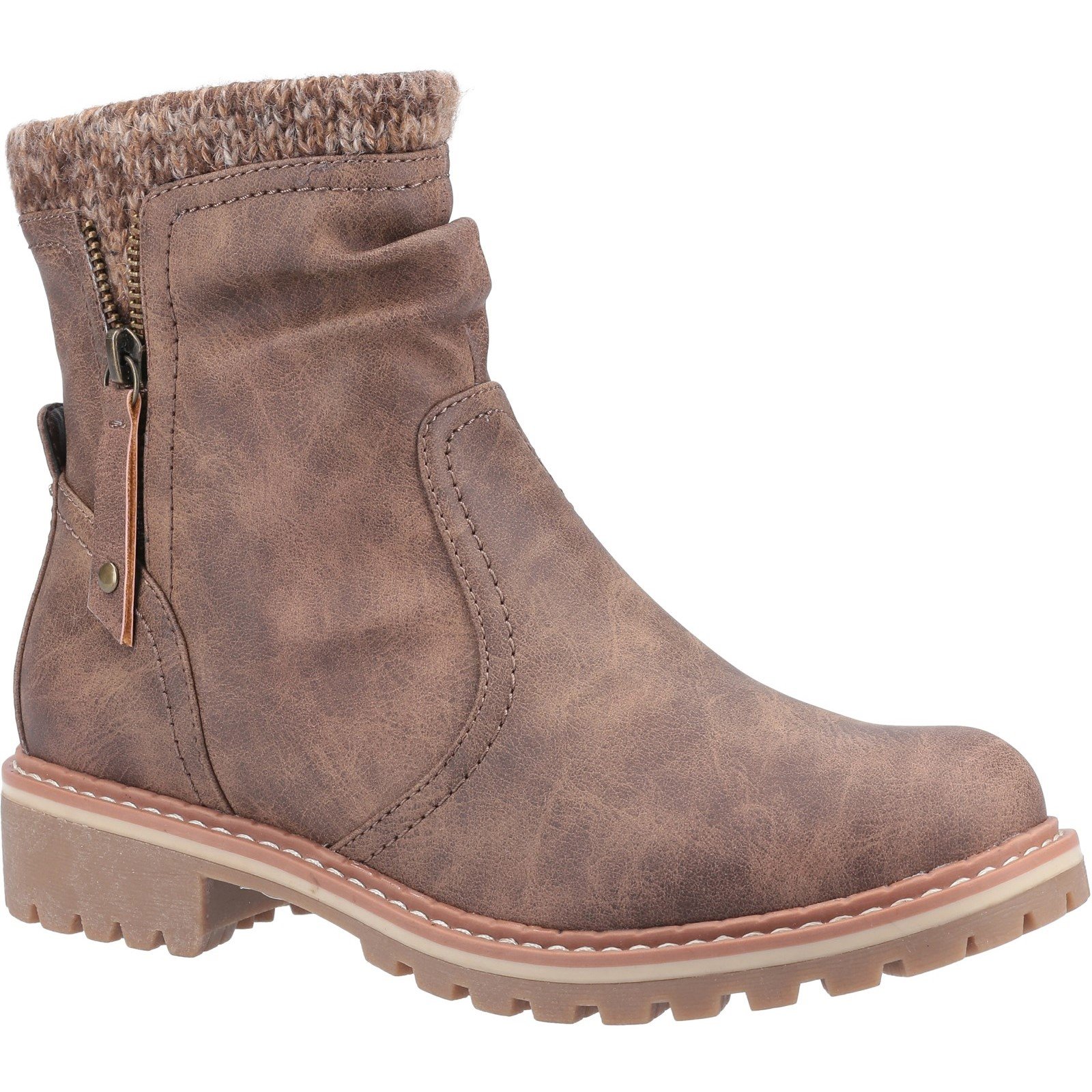 Divaz Women's Niki Fleece Lined Boot Various Colours 33026 - Tan 8