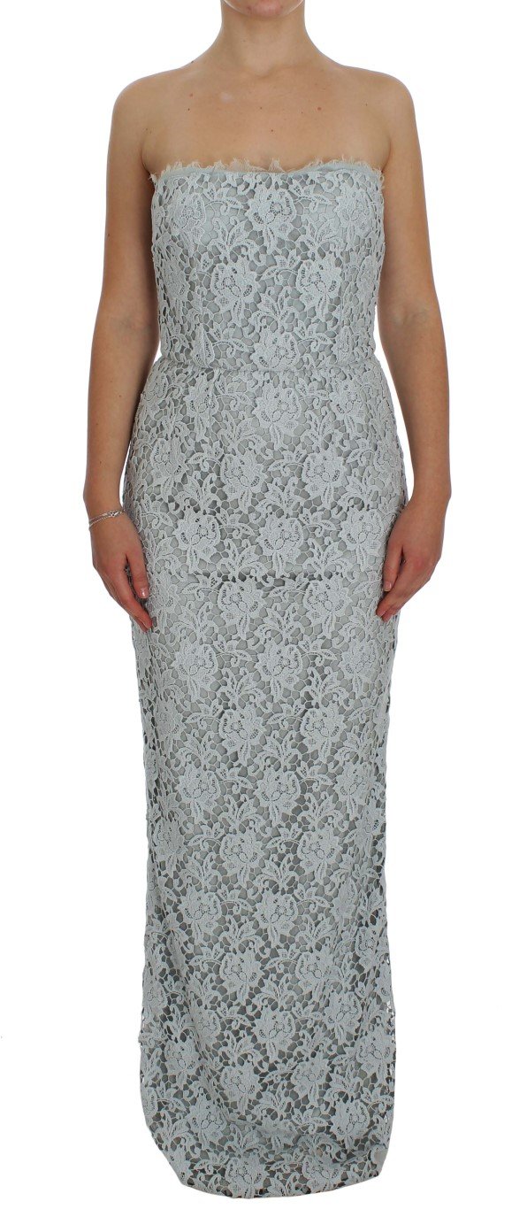 Dolce & Gabbana Women's Floral Lace Sheath Dress Blue NOC10107 - IT42|M