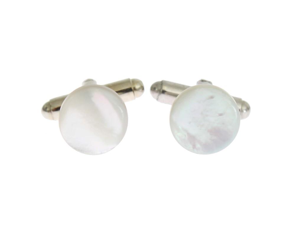 Dolce & Gabbana Men's Brass Round Cufflinks Silver SIG31525