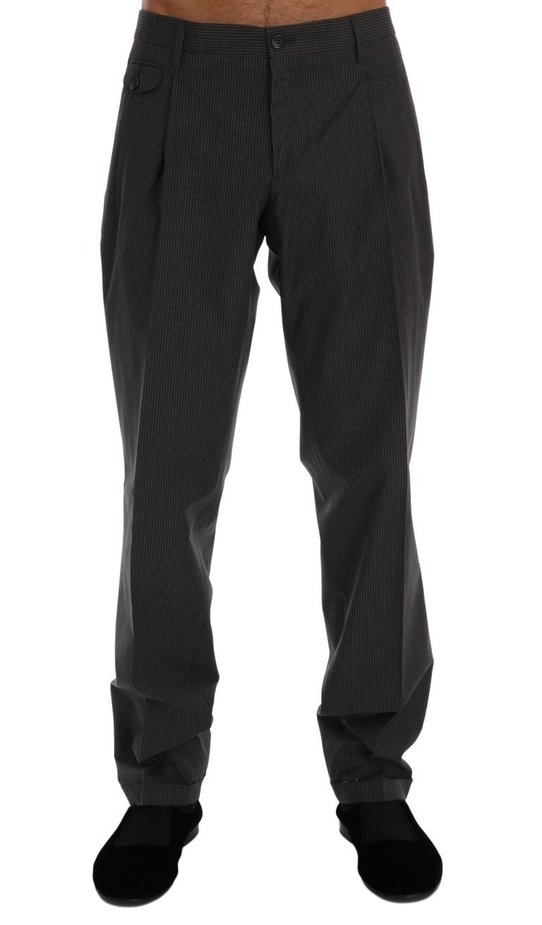 Dolce & Gabbana Men's Striped Cotton Trouser Gray PAN60318 - IT50 | L