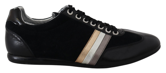 Dolce & Gabbana Men's Leather Casual Sport Sneakers Black MV3914 - EU45/US12