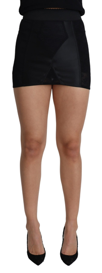 Dolce & Gabbana Women's Mini Short Lace Skirt Black SKI1507-42 - it42-m-de