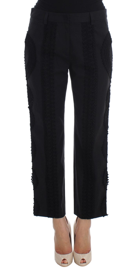 Dolce & Gabbana Women's Cotton Stretch Torero Capris Black SIG20002-4 - IT36 | XS