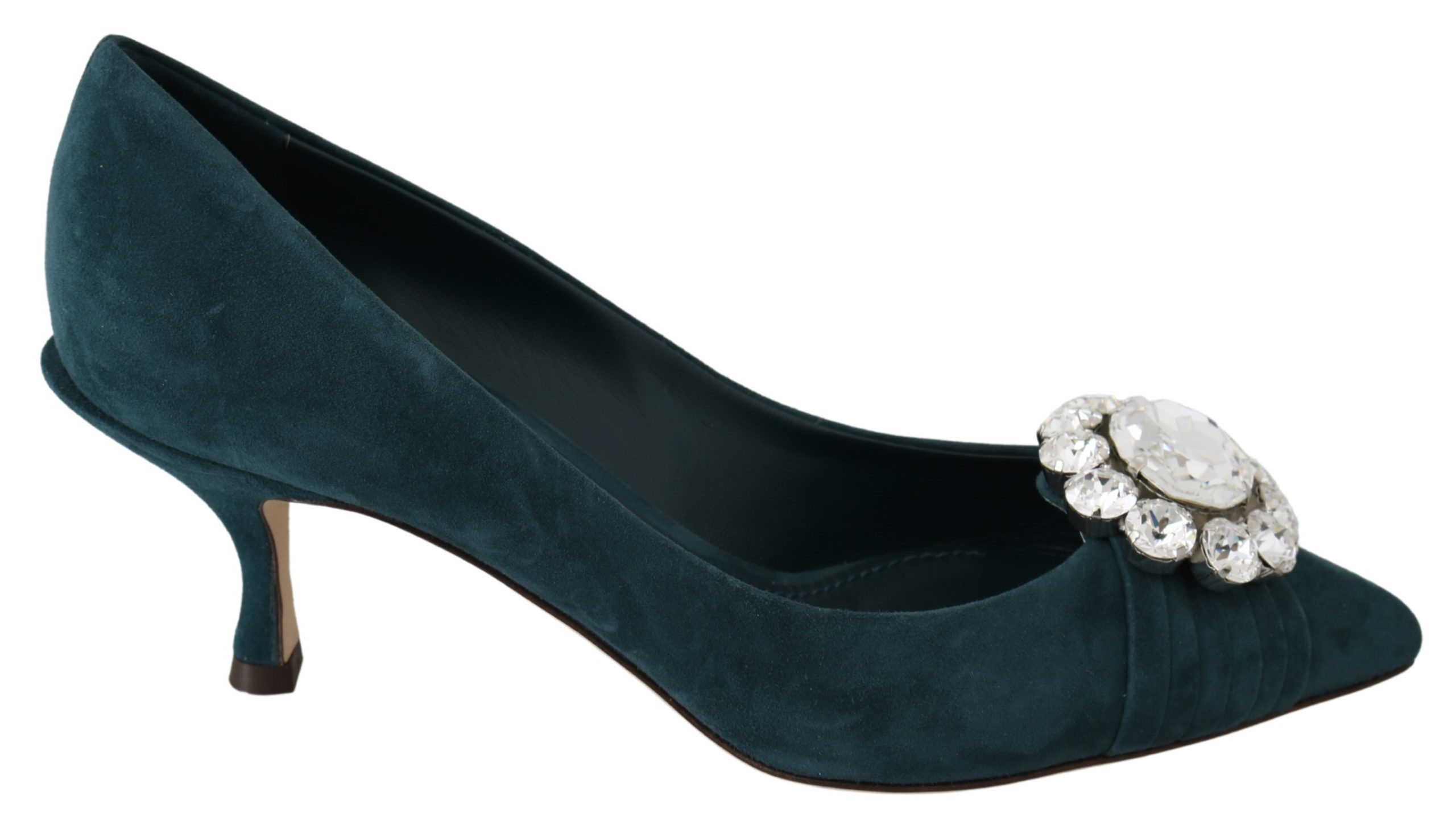 Dolce & Gabbana Women's Suede Crystals Pumps Blue LA7228 - EU39/US8.5