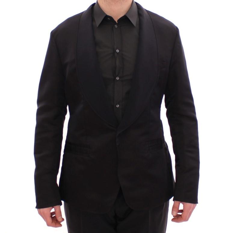 Dolce & Gabbana Men's Silk Slim Fit Blazer Black GSD10331 - IT54 | XXL