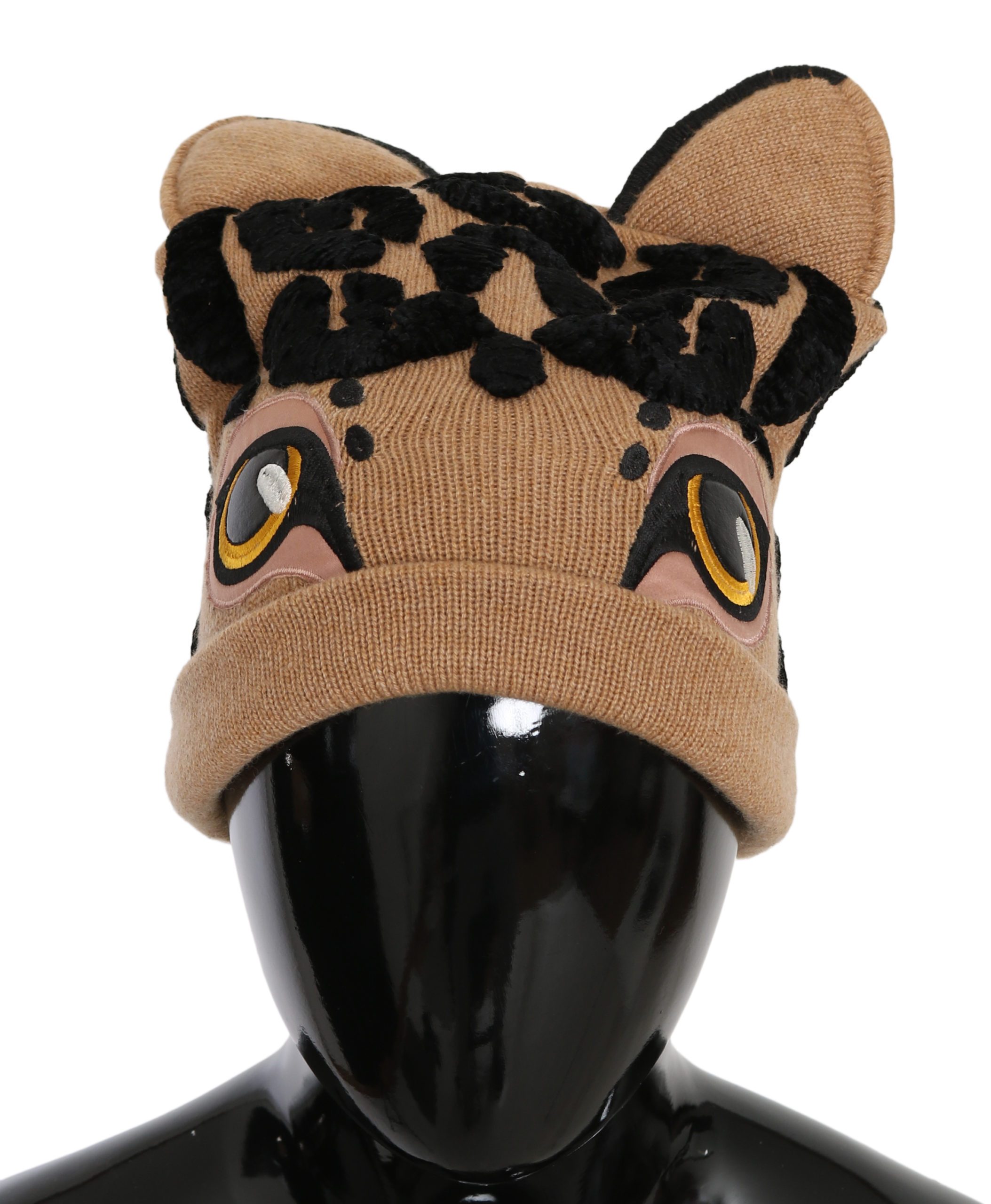 Dolce & Gabbana Women's Cashmere Knitted Hat Brown HAT9052