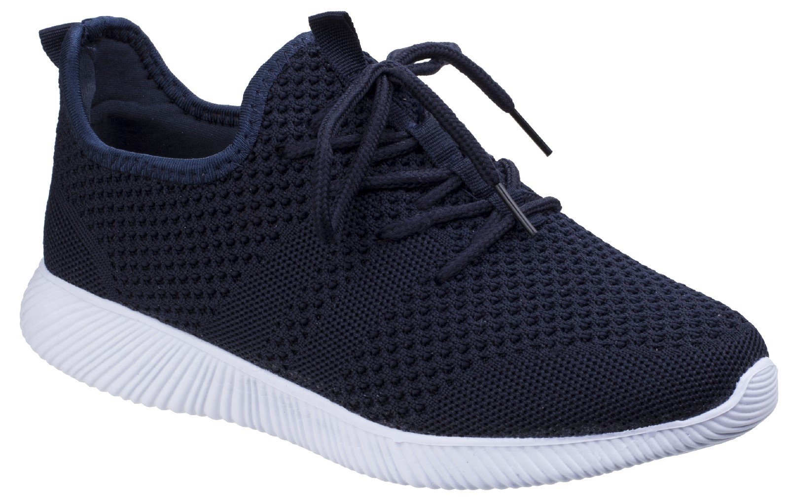 Divaz Women's Heidi Knit Trainer Grey 26327-43957 - Navy 3