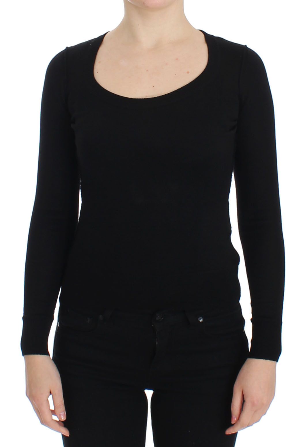 Dolce & Gabbana Women's Wool Crewneck Pullover Sweater Black SIG13361 - IT38|XS