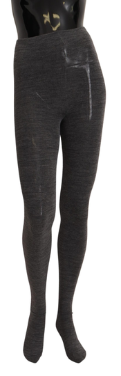 Gray Wool Stretch Tights Stocking Accessory Socks - S