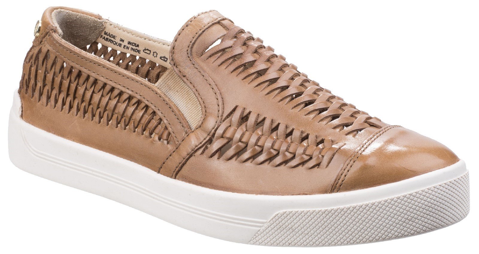 Hush Puppies Women's Gabbie Woven Slip On Trainer Various Colours 26368 - Bronze 7