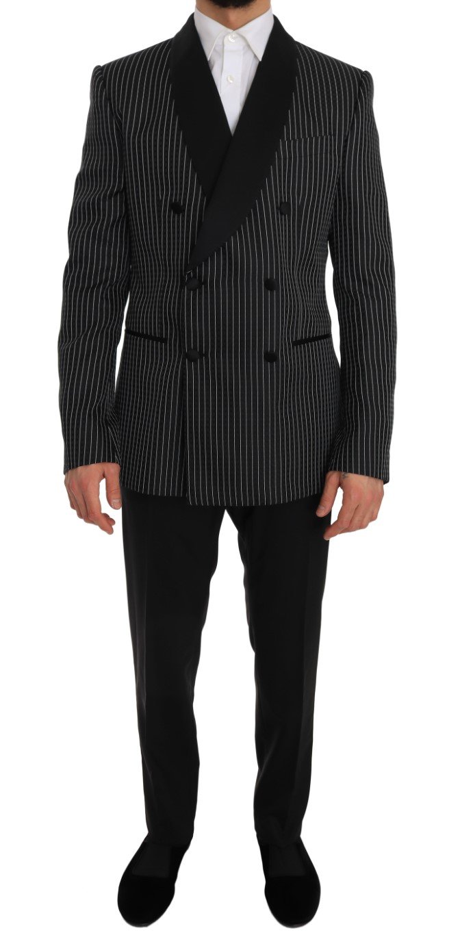 Dolce & Gabbana Men's Double Breasted Slim Fit MARTINI Suit Beige JKT1232 - IT50 | L