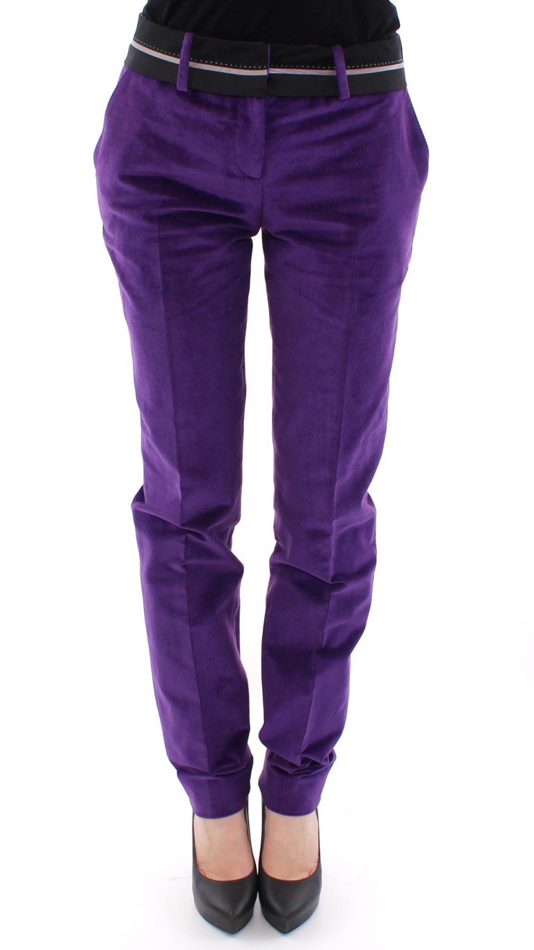 Dolce & Gabbana Women's Cotton Corduroys Jeans Purple NOC10511 - IT38|XS
