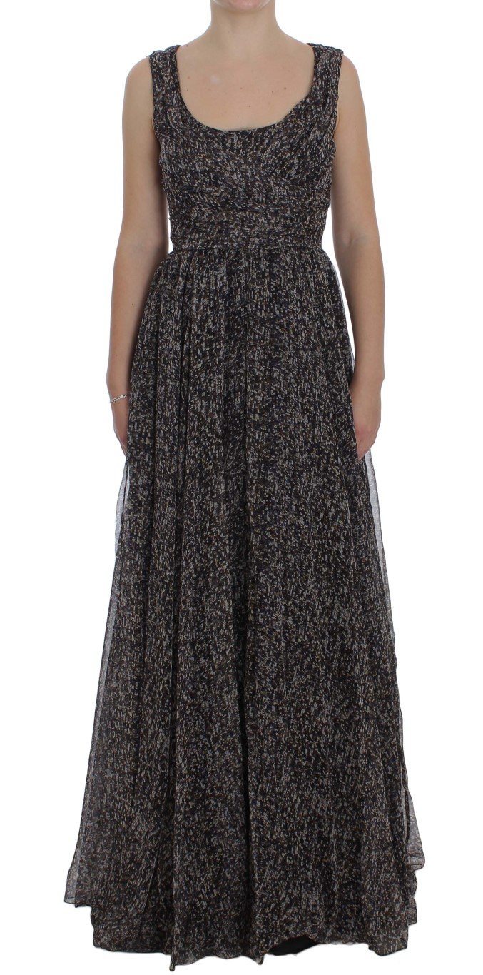Dolce & Gabbana Women's Silk Shift Gown Dress Multicolor NOC10154 - IT40|S