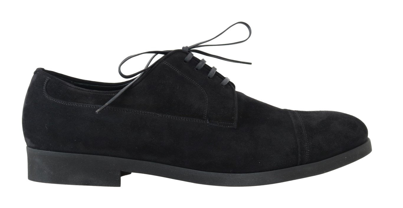 Dolce & Gabbana Men's Suede Leather Formal Derby Shoes Black MV1686 - EU40/US7