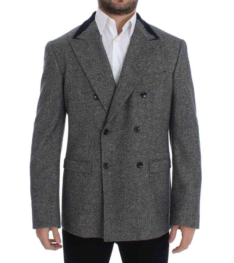 Dolce & Gabbana Men's Wool double breasted Blazer Gray SIG12245 - IT48 | M