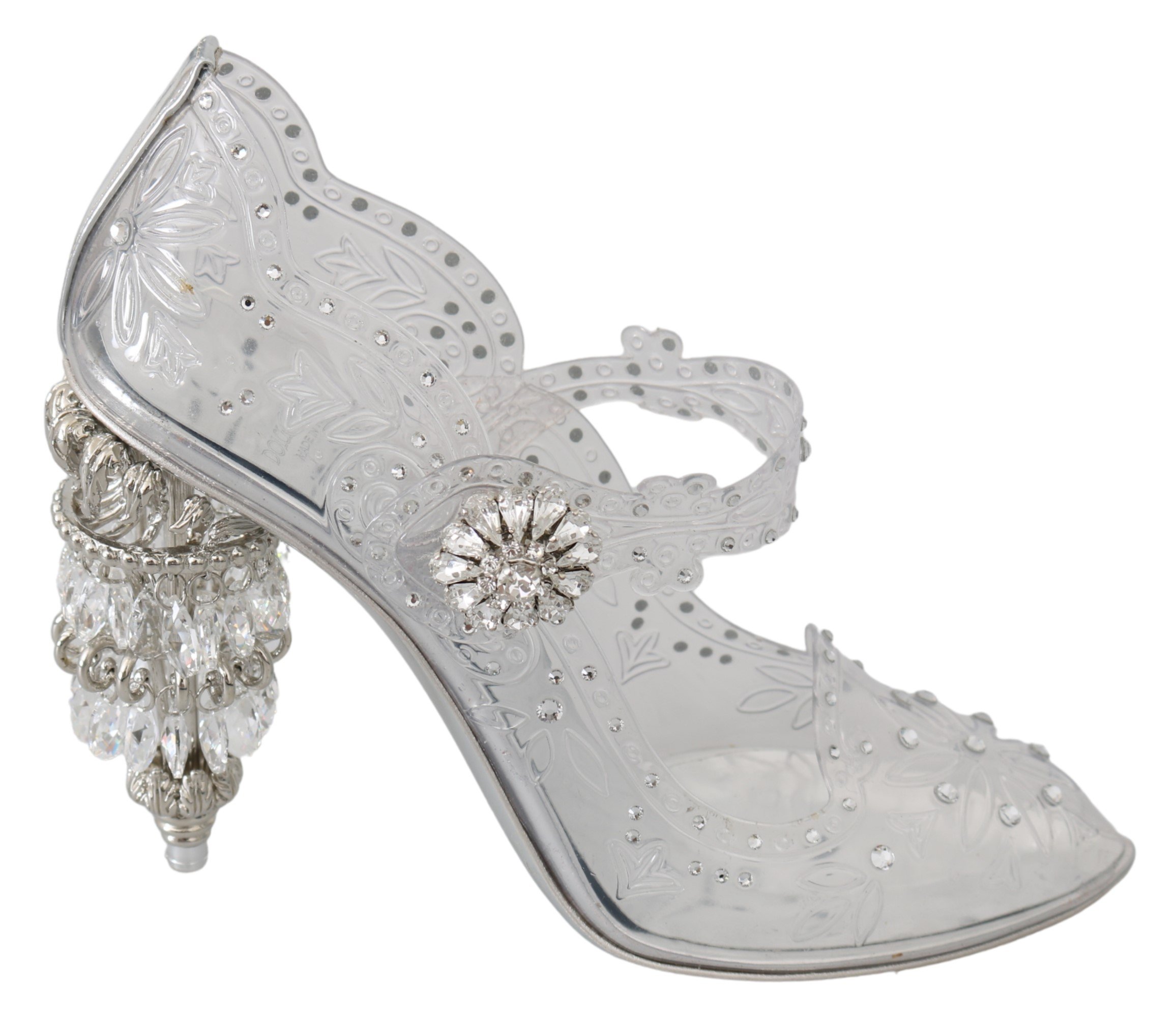Dolce & Gabbana Women's Crystal CINDERELLA Pumps Transparent LA7524 - EU40/US9.5