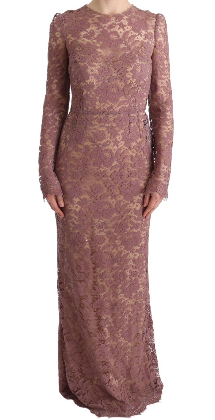 Dolce & Gabbana Women's Floral Lace Sheath Dress Pink SIG60565 - IT40|S
