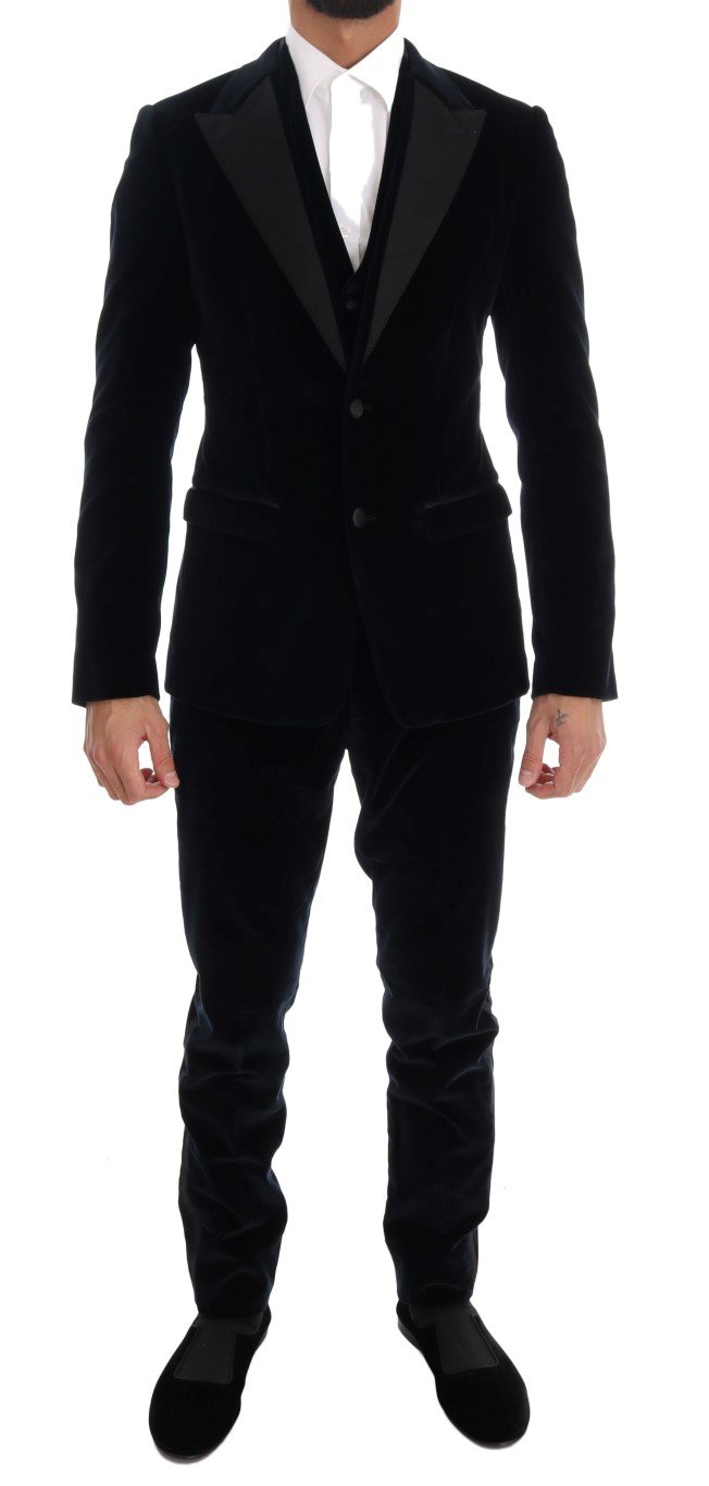 Dolce & Gabbana Men's Stretch Slim Two Button Suit Blue KOS1128 - IT46 | S